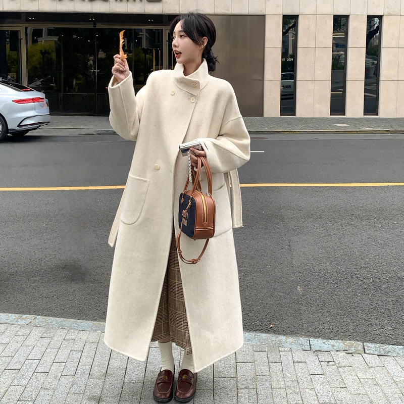 现货长款双面呢大衣2B143-6622-P295-K428，女装毛呢外套，浙宝283