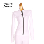 花样滑冰服装 套装 训练服表演薄款 男女儿童拼接款 K156 加绒款 卓宝