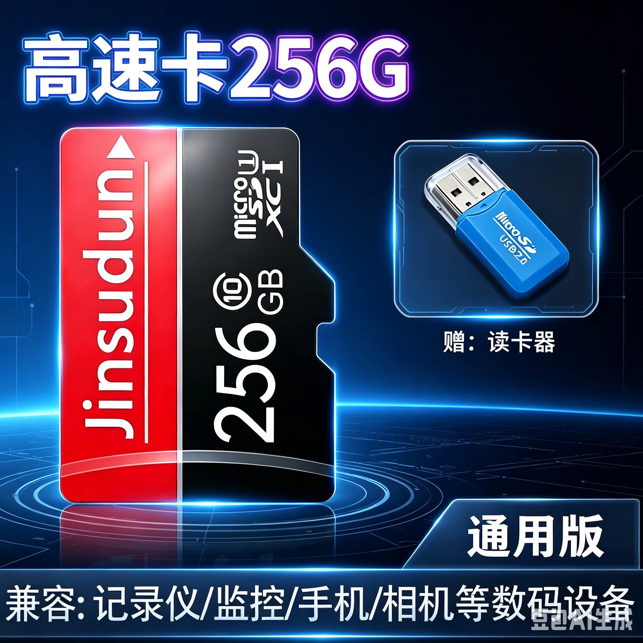 高速内存卡相机通用摄像头专用监控32G/64G/128G/256GTF云储存卡
