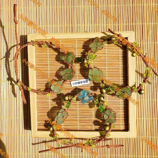 macrame手工编织原石手链手绳天然水晶网兜百搭款情侣手链新款