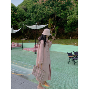 ZNG SHOP女装【清仓款】冬季50羊毛连帽长款呢子大衣厚外套