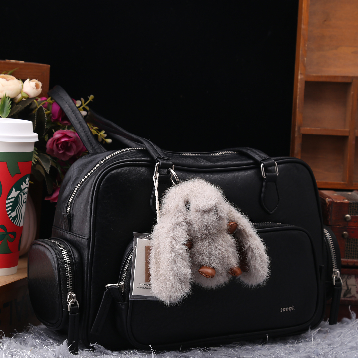 正品女包2025新款复古保龄球棕色波士顿包女休闲手提单肩斜挎大包