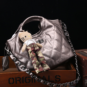 时尚 小D家正品 真皮女包2025新款 菱格链条包百搭手提包软皮斜挎包