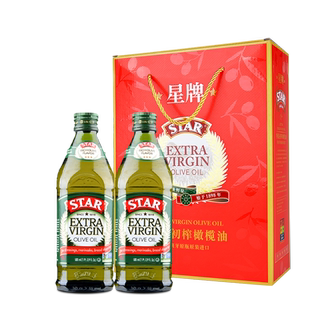 星牌西班牙特级初榨橄榄油500ml*2礼盒原装进口食用油年货节送礼