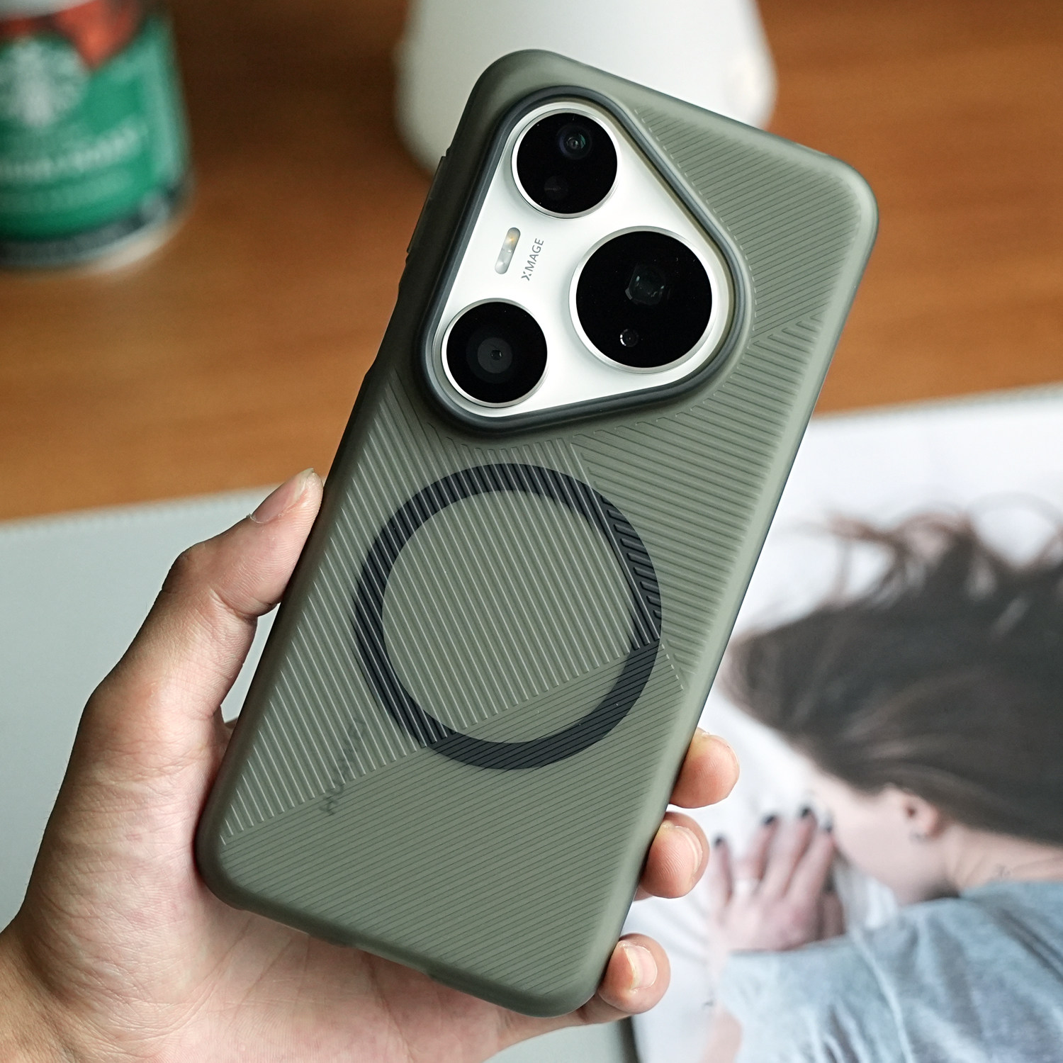 米斯登适用华为Pura80Pro几何纹理手机壳+超薄ultra裸感磨砂magsafe磁吸保护套透明防滑简约全包高档新款硬壳