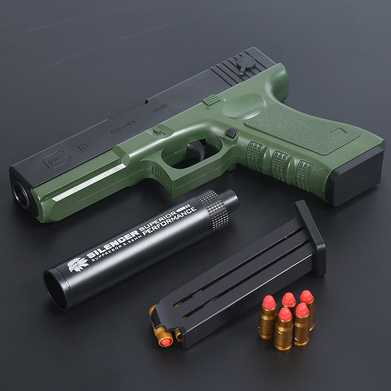 抛壳格洛克软弹枪儿童男孩玩具枪6岁以上10仿真道具枪模型手枪特