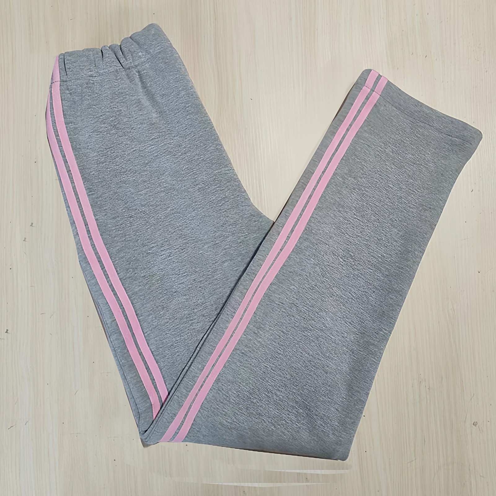 高中小学生校服裤子浅灰两粉色条纹运动休闲长裤大码男女通用定做,运动服/休闲服装,运动长裤,淘宝优惠券,粉丝福利购,淘宝优惠卷