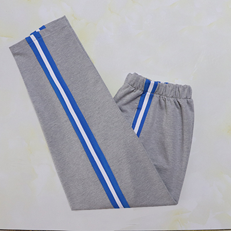 浅灰直筒校服长裤一道运动休闲