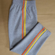 款 四季 可选择 子浅灰色南韩丝前浅黄后橘色条大码 初中小学生校服裤
