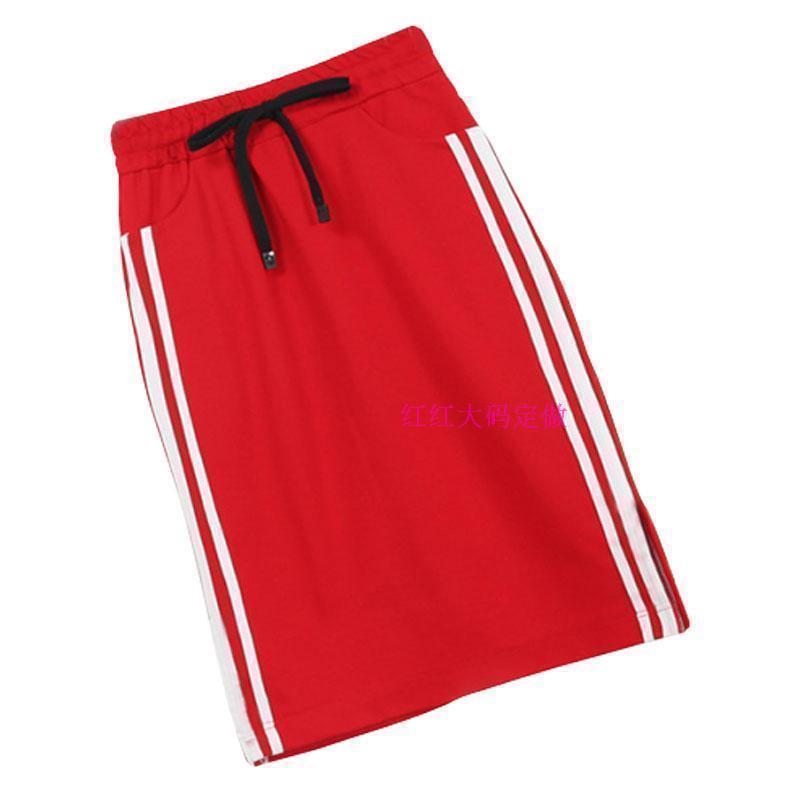 甜良服饰中裙直筒休闲H运动开叉