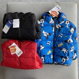 柔软白鸭绒轻便保暖外套儿童羽绒服 男童女童连帽长袖 秋冬装 巴