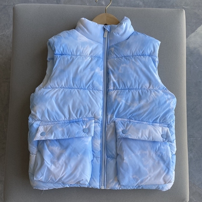 外贸单新款秋冬装女童立领厚实保暖柔软儿童女孩外套夹棉马甲