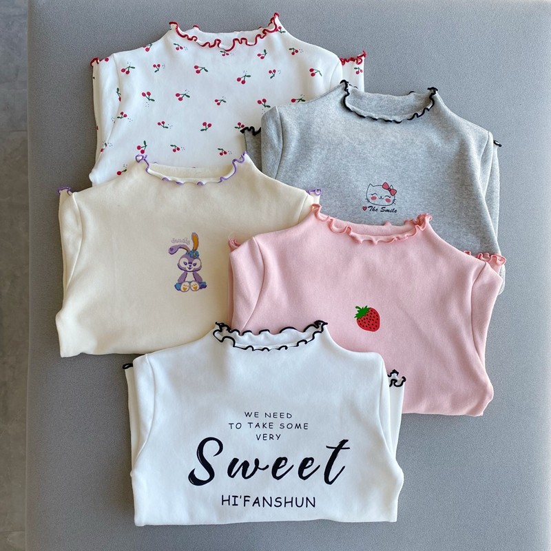 秋冬装新女童小中大童半高领弹力可爱打底衫儿童纯棉磨毛长袖T恤,童装/婴儿装/亲子装,T恤,淘宝优惠券,粉丝福利购,淘宝优惠卷