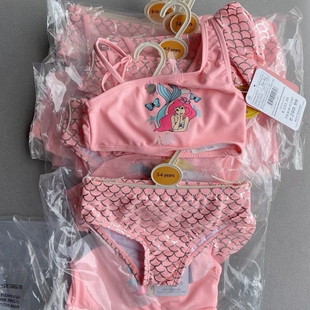 分体泳衣套装 女童儿童美人鱼比基尼吊带泳裤 迪 外贸单出口夏新款