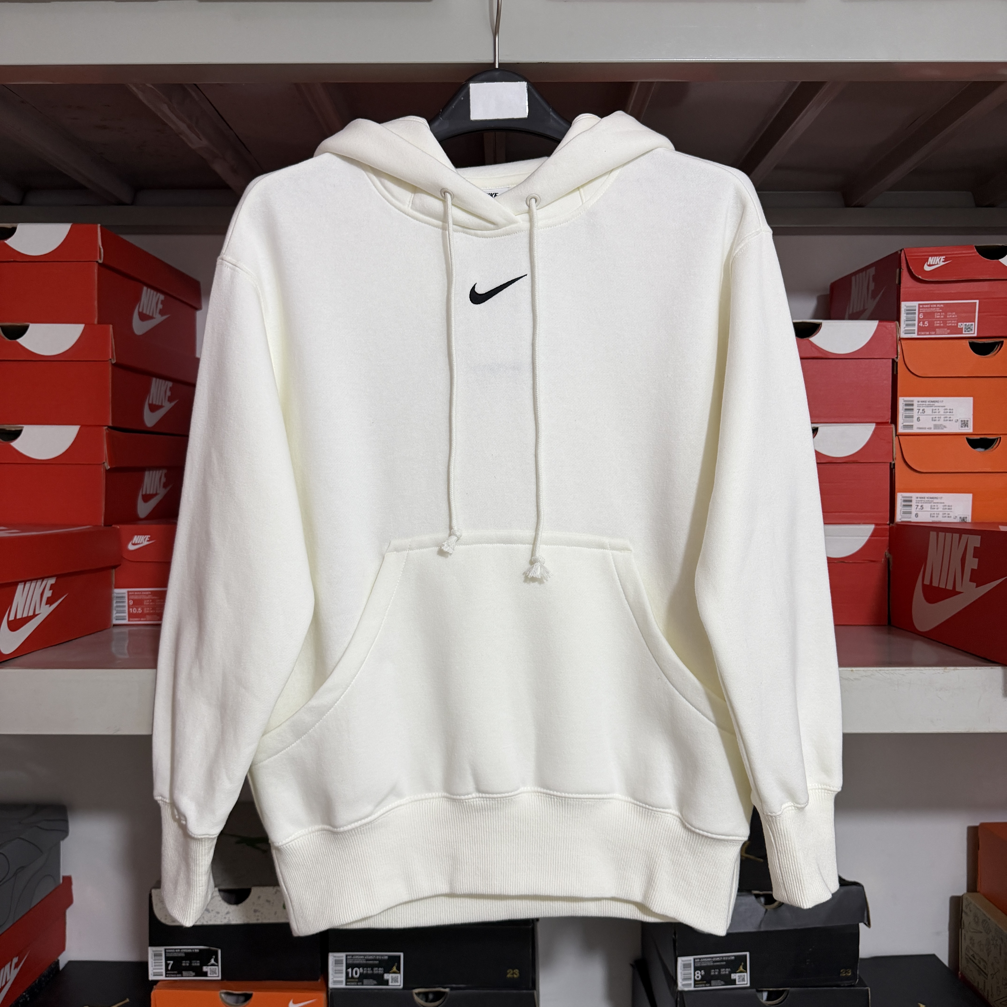 耐克/Nike 女子纯色针织套头衫连帽卫衣白色DQ5861-133