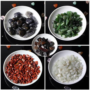 天然水晶碎石董青石和田玉绿红碧玉绿云母舒俱来祖母绿原石毛料小