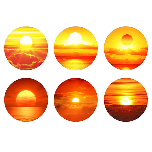 入户玄关可定制自粘画圆形太阳