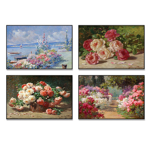 美国阿伯特富勒格拉夫Graves作品玫瑰花园人物油画打印自粘画画心