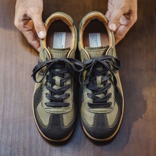 复古百搭阿甘运动鞋 马登德训鞋 绿色休闲鞋 低帮板鞋 男新款
