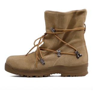 马登工装靴男鞋春新款美式复古高帮沙漠靴子登山靴户外棕色马丁