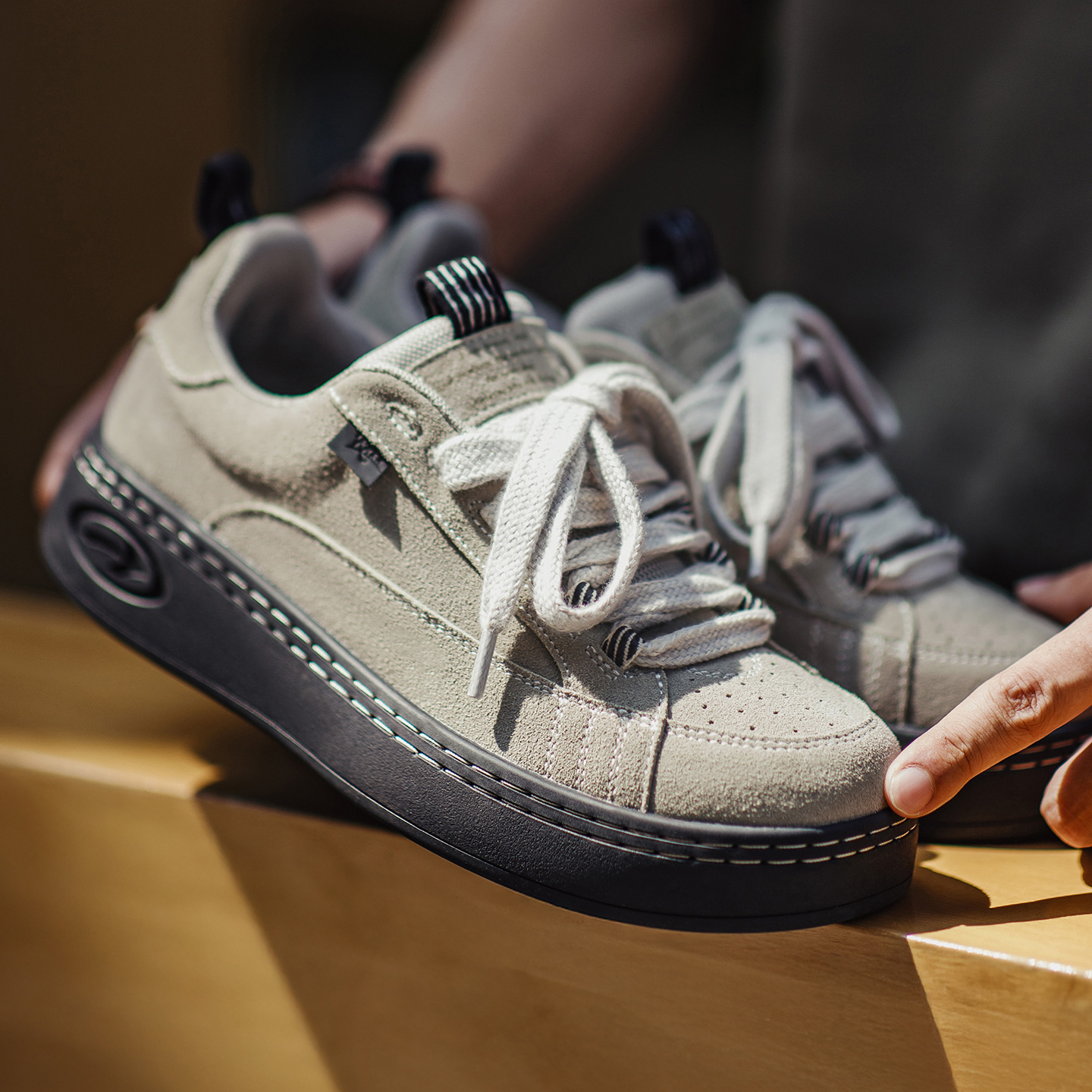 【1968】马登复古厚底灰色板鞋