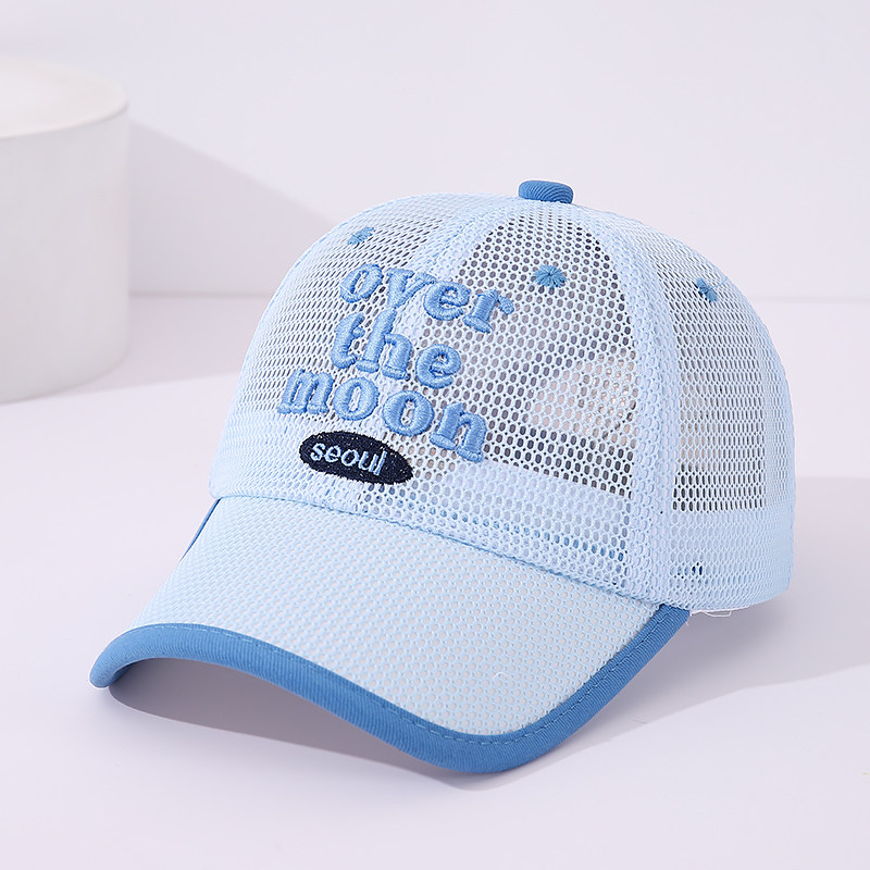 网眼儿童棒球帽夏季宝宝遮阳帽透气男女童鸭舌帽小孩出行防晒帽子