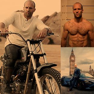 杰森斯坦森经典电影海报复古怀旧牛皮纸海报酒吧咖啡馆宿舍装饰画