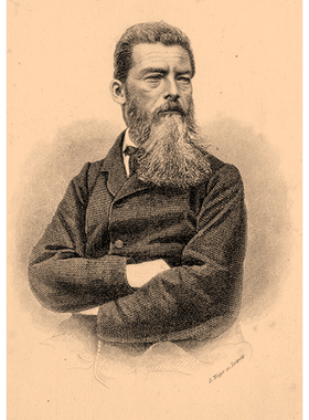 费尔巴哈海报肖像画Ludwig Feuerbach图书馆历史人物装饰画复古