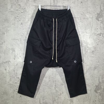 夏季新款RODarkshdwRick八分裤双侧口袋宽松型哈伦裤垮裤休闲裤男