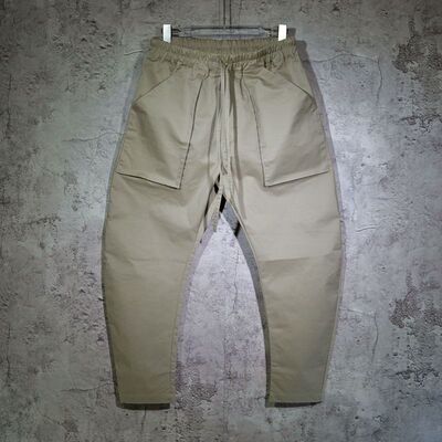 春秋新款长裤julus7bios立体剪裁弧形弯刀裤休闲裤男