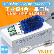 USB转232 485 422 TLL转换器 电脑串口通信线typeC 工业级UIC2200