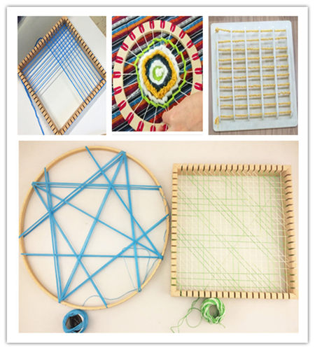 幼儿园区域织布机简易挂毯