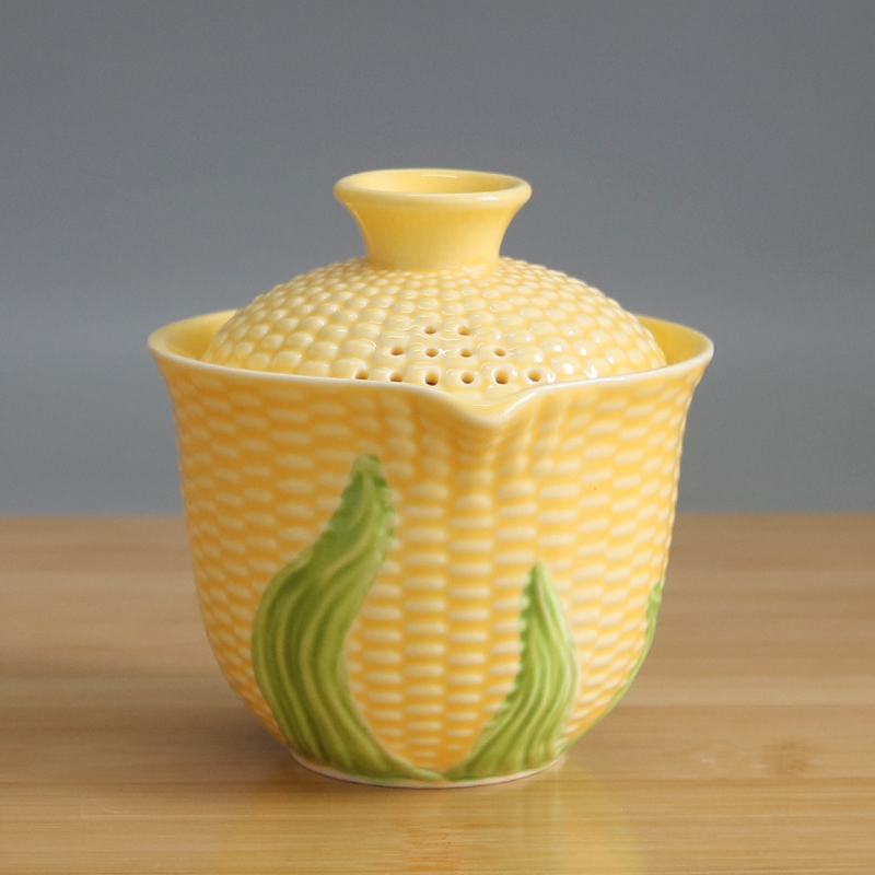 瓷缘玉米招财金玉满堂旅行茶具