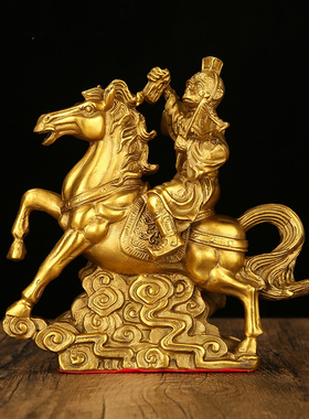 铜马上封侯摆件立马封侯挂印令旗马上猴家居客厅办公桌装饰品摆设