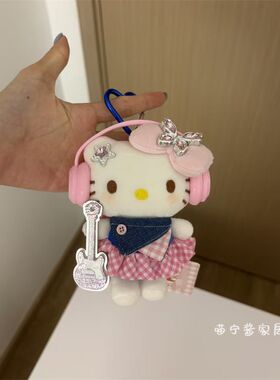 日本官方正品正版旗舰甜酷摇滚音乐Kitty猫公仔挂件少女心钥匙扣