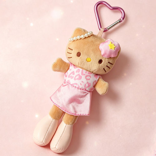 日本官方正品hellokitty猫长腿黑皮kitty毛绒公仔包包挂件挂饰潮