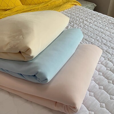 凉感夏被纯色空调冰淇淋可机洗