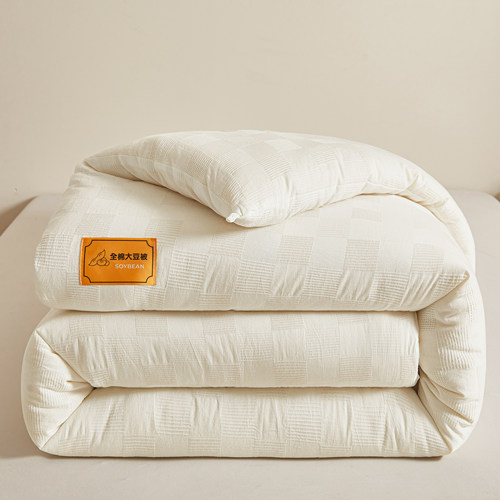 全棉华夫格30%大豆纤维被