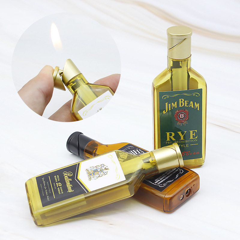 MG212洋酒明火打火机 百龄坛杰克丹尼津滨电子塑料打火机