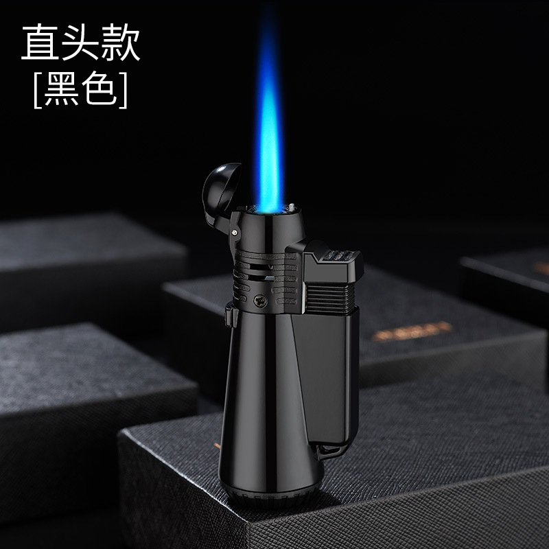 圆柱形直冲蓝焰小喷枪金属防风焊枪打火机工厂HB891弯头直头