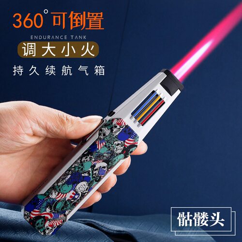 中邦ZB198A红色火焰喷枪焊枪打火机360度可倒置大火力点木炭柴火