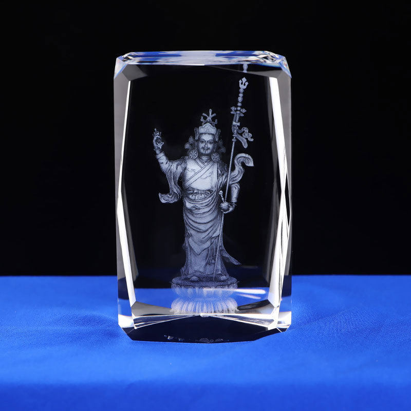 3d内雕水晶工艺品莲花生大士人物模型旅游纪念品居家摆件定制