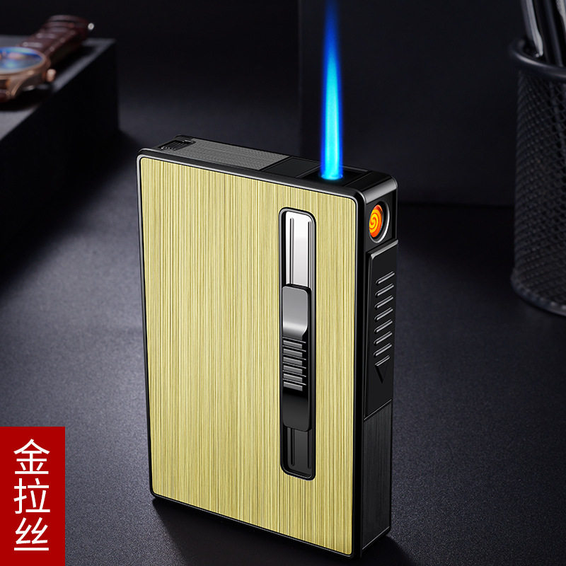 二十只5.5加长细烟气电两用电热丝直冲打火机烟盒便携跨境新品