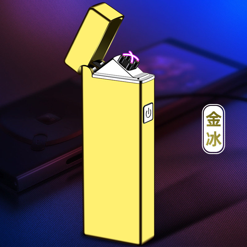 激光广告制作充电打火机塑料USB电子防风电弧脉冲点烟器