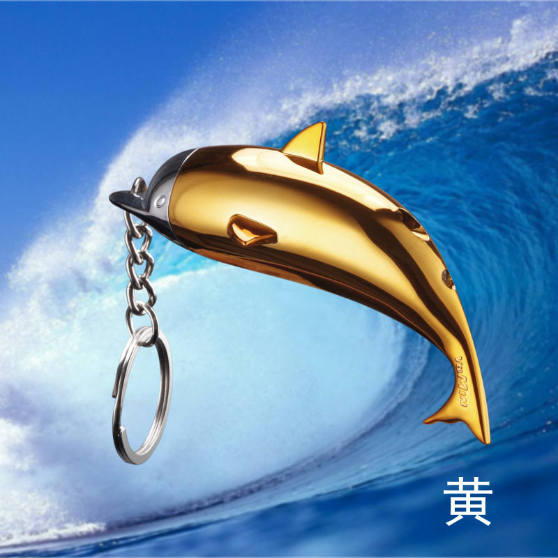 个性可爱萌物海豚充气明火打火机个性创意时尚可爱萌物时尚钥匙挂
