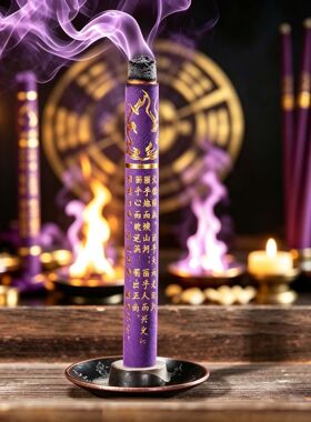 新款九紫离火心经香柱香家用宿舍寺庙香倒流香效果显字香九紫香柱