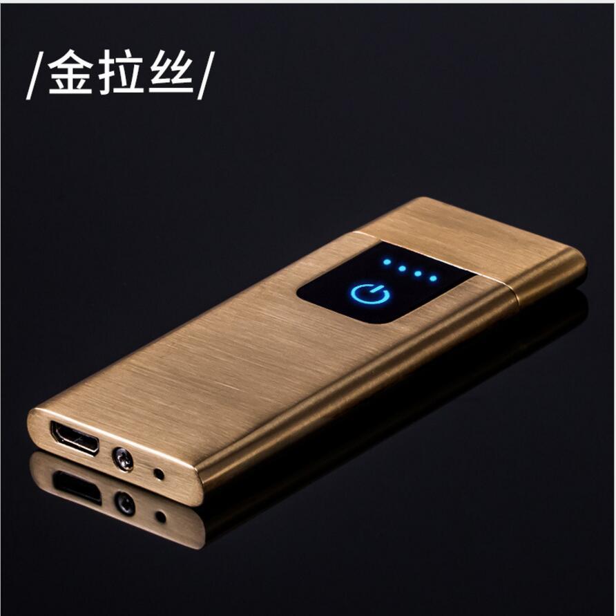 创意指纹感应USB金属充电防风打火机电子点烟器广告礼品LG010