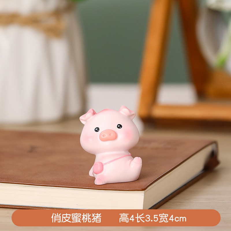 动物风车家居小摆件新年款办公桌面解压树脂小摆设个性卡通公仔新