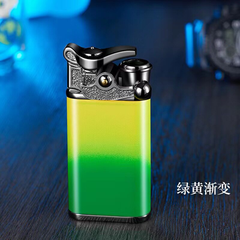 MK-806美酒加咖啡摇臂双火转换打火机可激光雕刻广告礼品打火机
