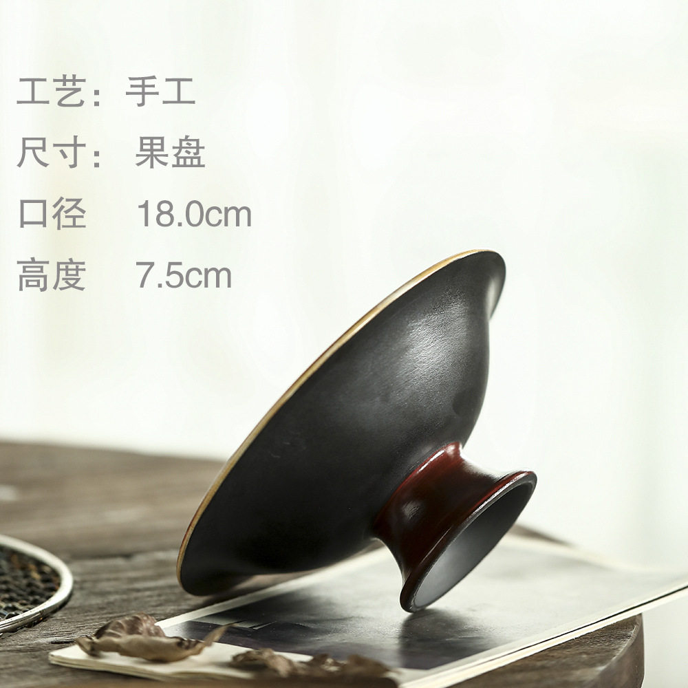 精致供盘小果盘陶瓷茶点盘晴先生景德镇仿古纯手工工艺品摆件